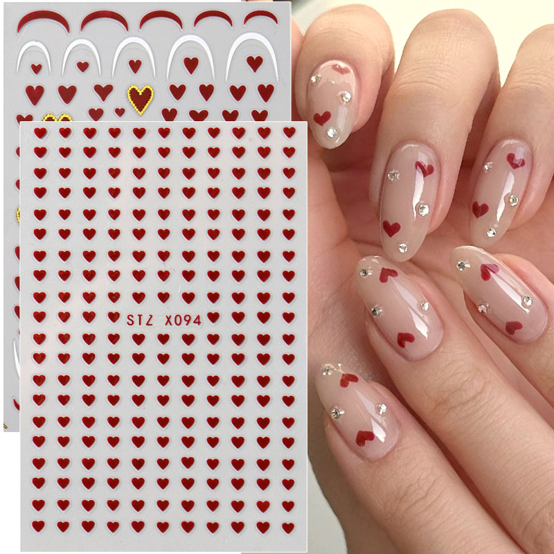 Nail Art Valentines Day - Mini pegatinas para decoración de uñas