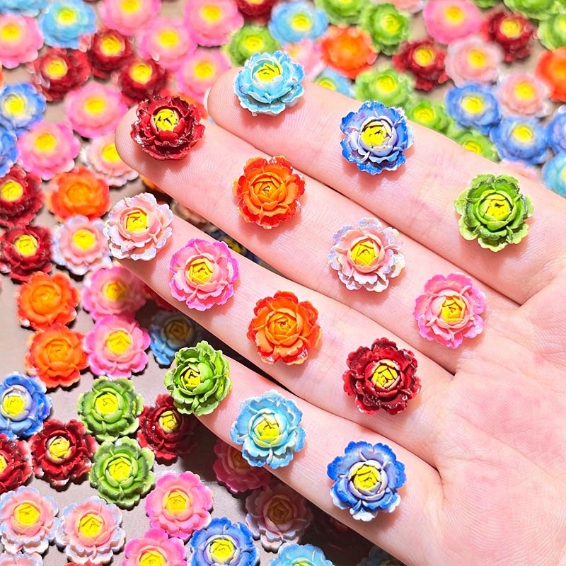 Nail Art Ombre - 50 piezas de cabujones de resina