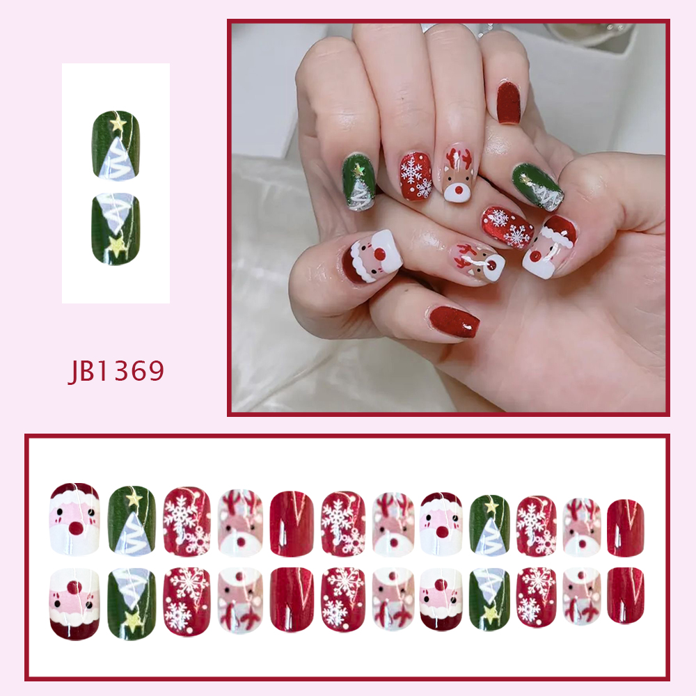 Uñas Postizas Navideñas con Di - Nail Art Press On reseña y precio