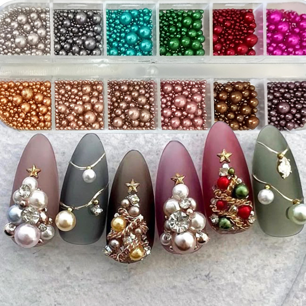 12 colores, mezcla de tamaños, - Nail Art Valentines Day reseña y precio