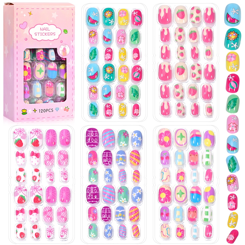 Juego de 5 piezas de 120 pieza - Nail Art Press On reseña y precio